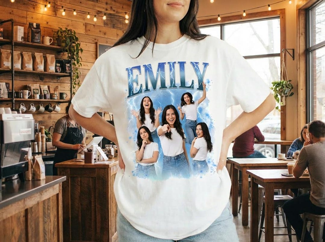 Custom Comfort Colors Pet Shirt Photo & Pet Name Vintage Bootleg