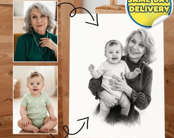 Custom Memorial Portrait – Add Loved One to Photo (Digital File)