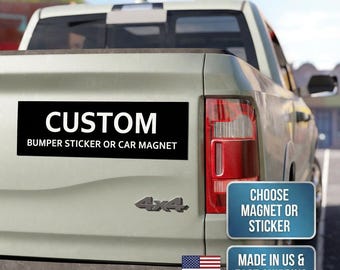 Custom Car Magnet/Bumper Sticker, Design Your Own Car Decal