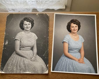 Old Photo Restoration Service | Same-Day Digital Repair & Colorization (Digital File)