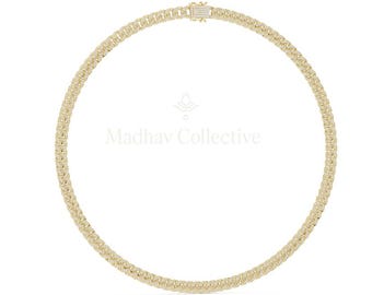 Moissanit Halskette für Frauen - 925 Sterling Silber Statement Kette, Luxusgeschenk