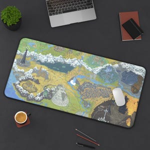 Lord Of The Ring - Middle-Earth Inspired Desk Mat for Gamers, Custom Playmat, Gaming Desk Accessory, Gift for Geeks