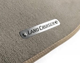 Land Cruiser Interior Mat Badges – Metal Footwell Plates – Universal Automotive Name Tags