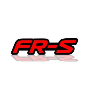 Custom radiatorgrilleembleem FR-S: sportbadge op voorkant, grilllogo in performance-stijl
