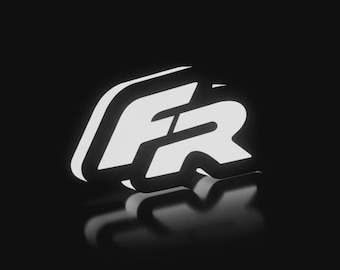 LED Radiator Grille Emblem FR Logo – RGB Light Up Front Badge, Sport Bumper Accent