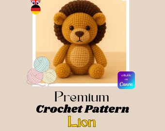 Amigurumi Lion Crochet Pattern PDF - DIY crochet pattern for beginners