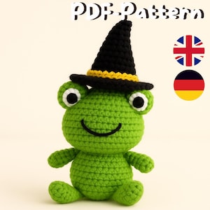 Amigurumi Frog Crochet Pattern PDF - Crochet Pattern Frog - DIY Cuddly Toy Crochet Instructions for Beginners