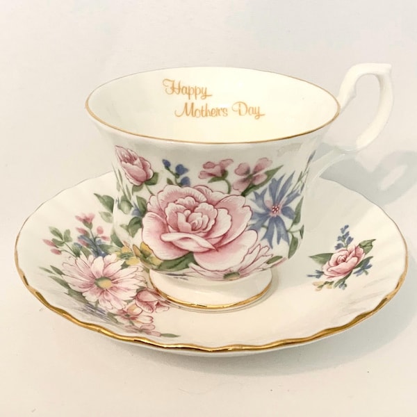 Royal Albert Happy Mother’s Day Teacup & Saucer Bone China