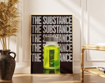 The Substance Poster – Digital Movie Print | Horror Sci-Fi Wall Art | Cult Film Printable Poster | Instant Download HD