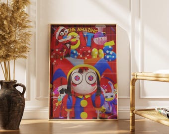 The Amazing Digital Circus Poster | Pomni Fan Art Print | Colorful Indie Animation Wall Art | Printable Digital Download