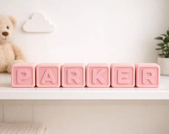 Custom Baby Name Blocks • Personalized Nursery Decor • Montessori Name Blocks • Kids Room Decor • Baby Shower Gift Custom Letters