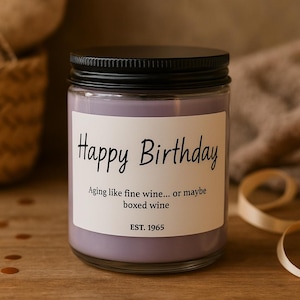Personalized Birthday Candle Gift: Custom Scented Candle Jar
