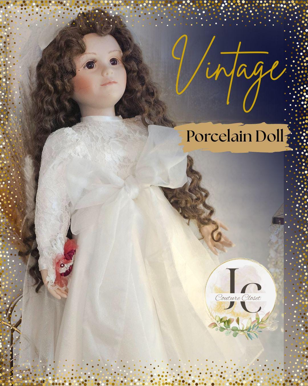 磁器人形、アンティーク磁器人形、占領下の日本、ビスクドール