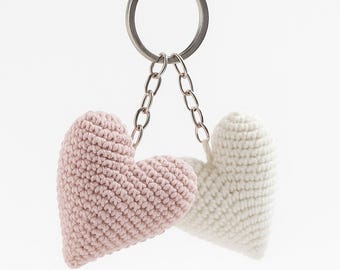 Crochet Heart Keychain Amigurumi: PDF Pattern (Beginner Friendly)