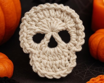 Halloween Quick Crochet Skull Appliqué PDF Pattern : Halloween Bunting, Easy & Fast