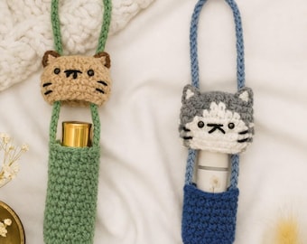 リップスティックホルダーの編み図：あみぐるみリップバームケース