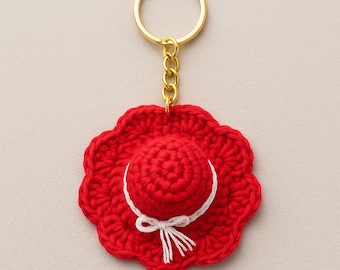 Patroon gehaakte muts sleutelhanger: mini-amigurumibeanie, beginnersproject (pdf-patroon)