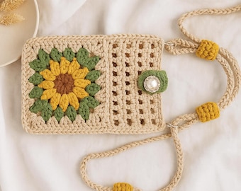 Crochet Flower Bag Pattern: Vintage-Style Purse PDF Tutorial (Beginner Friendly)