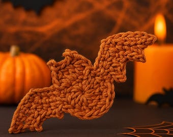 Crochet Bat Applique Pattern – Halloween Garland, Beginner Friendly (PDF Pattern)