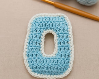Crochet Number 0 Pattern PDF : Birthday Banner Number, Nursery Room Décor