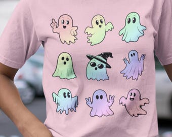 Pastel Ghosts Cute Halloween Shirt