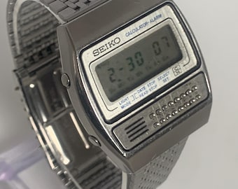 Seiko Calculator Watch C153-5011 Vintage 1983 Digital LCD