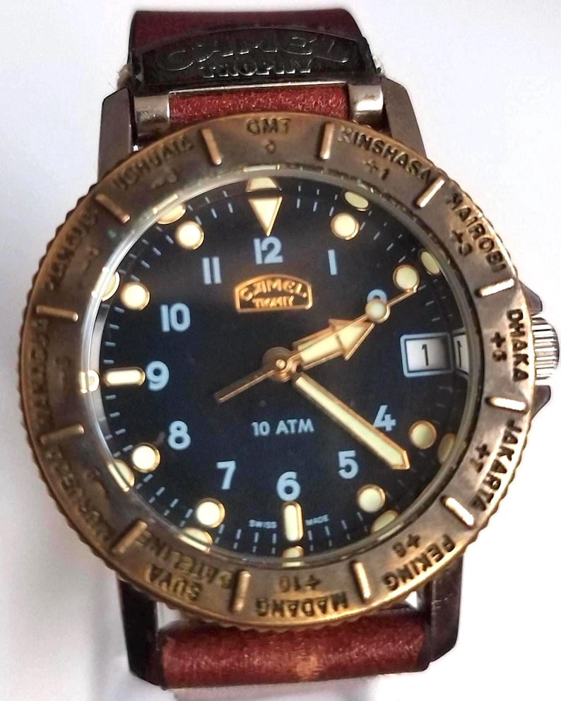 Vintage Camel Trophy 10ATM Quarz-Herrenuhr – funktionsfähig Bild 1