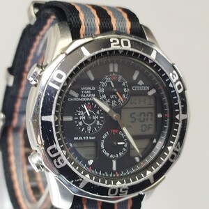 Citizen Navihawk C300-T14437 World Time UTC Chronograph UTC GMT Jdm C300-T14437