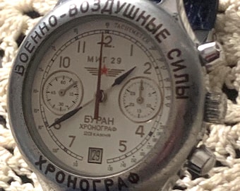 POLJOT Buran MIG 29 Herren-Fliegerchronograph mit Handaufzug, Kaliber 3133 – 23 Steine, verschraubter Deckel