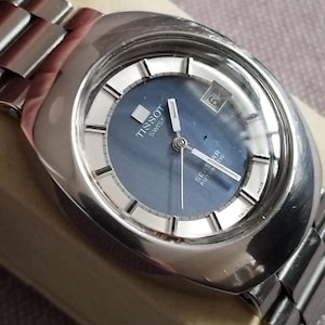 Rare Vintage TISSOT Seastar men's automatic watch date swiss, with strap Gays Frères Working