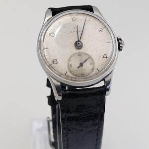 Vintage Omega Military Sub Second sinds 1940, serienummer 9312790, 15 jewels.