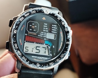 Vintage Rare 1980s Citizen Promaster Wind Surfing D160-313925 K