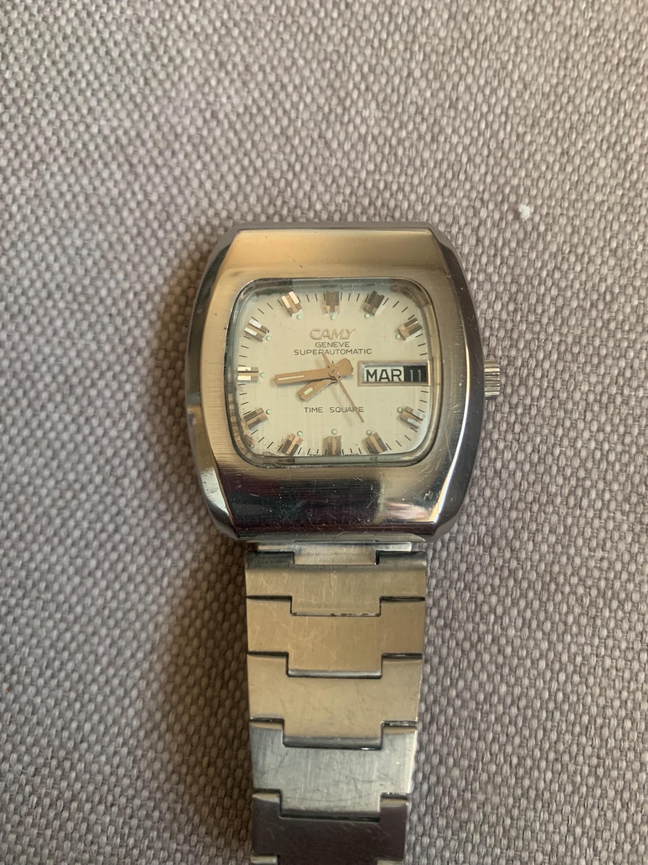 Montre Vintage Camy Geneve Time Square Automatique - Calibre ETA 2789 - Rare Collection