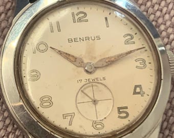 Benrus Stahluhr aus den 60er Jahren, Edelstahl, Handaufzug.