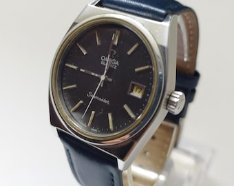 Vintage Omega Seamaster Quarzuhr aus den späten 1970er Jahren