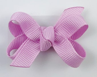 Wild Orchid Pink Baby Hair Bow, 2 inch Extra Small Mini Boutique Hair Bows for Babies / Mini Snap Clip / Infant Newborn Hair Bow / Poppybows