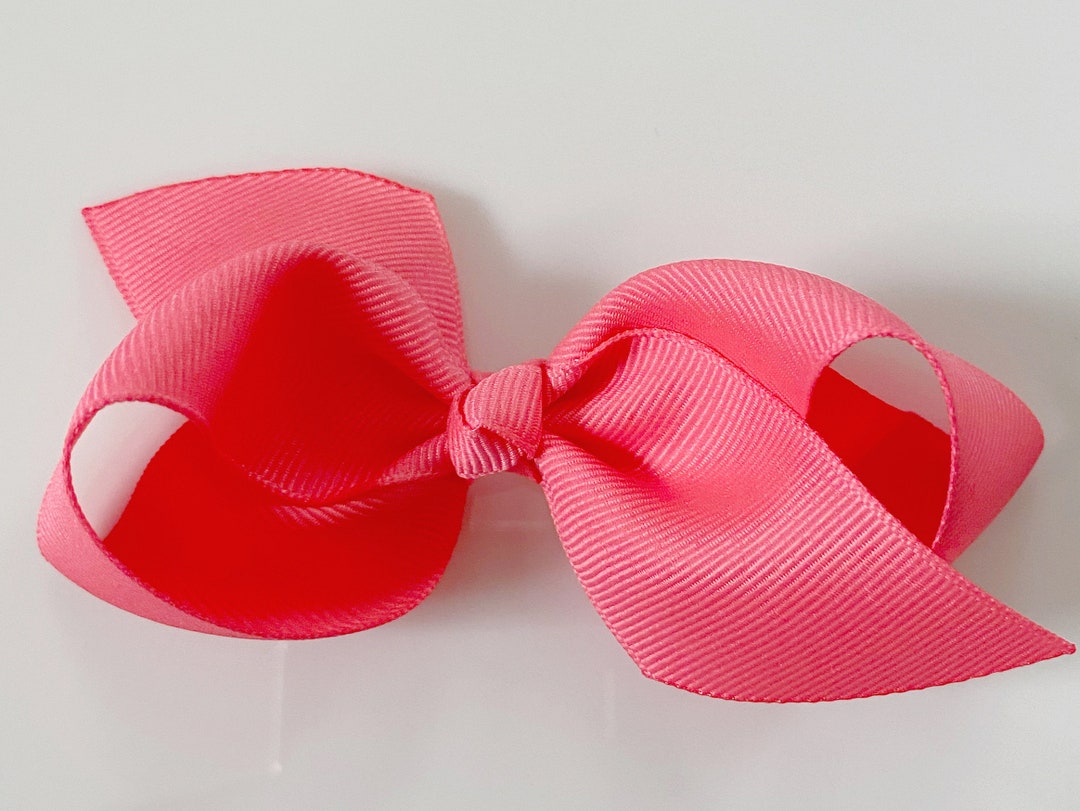 Pink Hair Bow / Hair Bows for Girls, Medium Hair Bows for Baby Toddler
