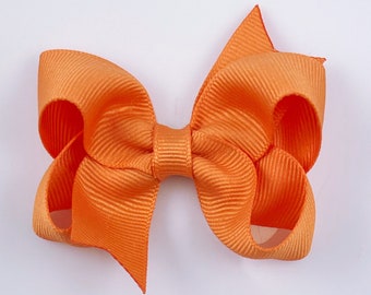 Pumpkin Hair Bow for Girls / 3 inch Bows / Baby Hair Bows / Hair Bows Girl / Hair Bows Clip Toddler / Pumpkin Pie Orange Thanksgiving Bows