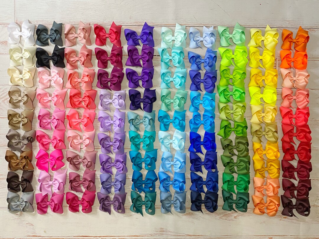 Hair Bow Bundles CHOOSE Your Colors 4 Inch / Hair Bows for Girls