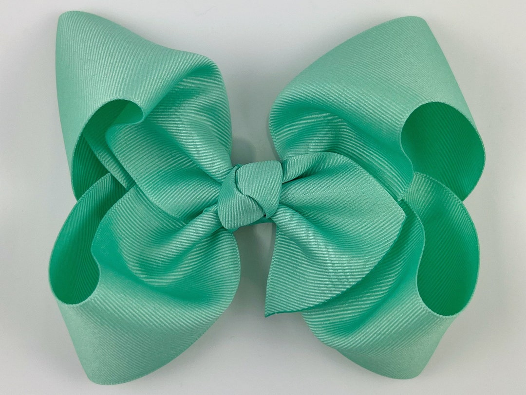 Sea Foam Hair Bow / 5 Inch Bows / Girls Hair Bows / Hair Bows Clip