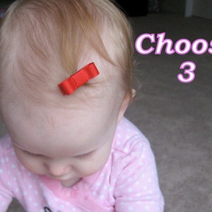 extra small baby hair bow clips