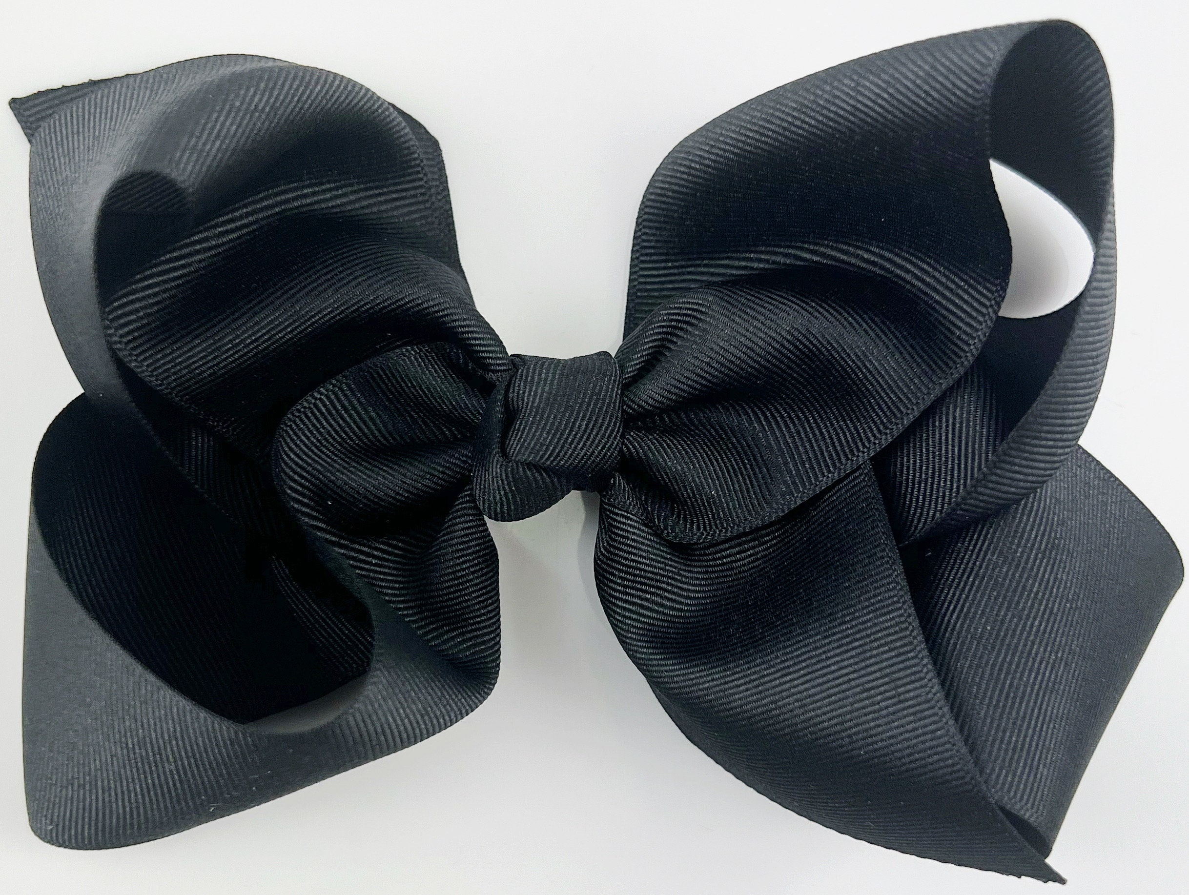 Lazo para el cabello negro para ninas Lazos de cinta de grogren extra grandes de 6 pulgadas para ninas para ninos pequenos pinza para el cabello negra con lazo grande Etsy Espana