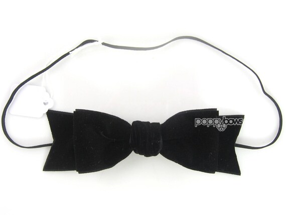 black velvet baby bow