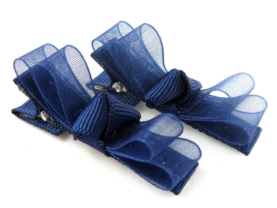 Clip in blue hair extensions - wide 3