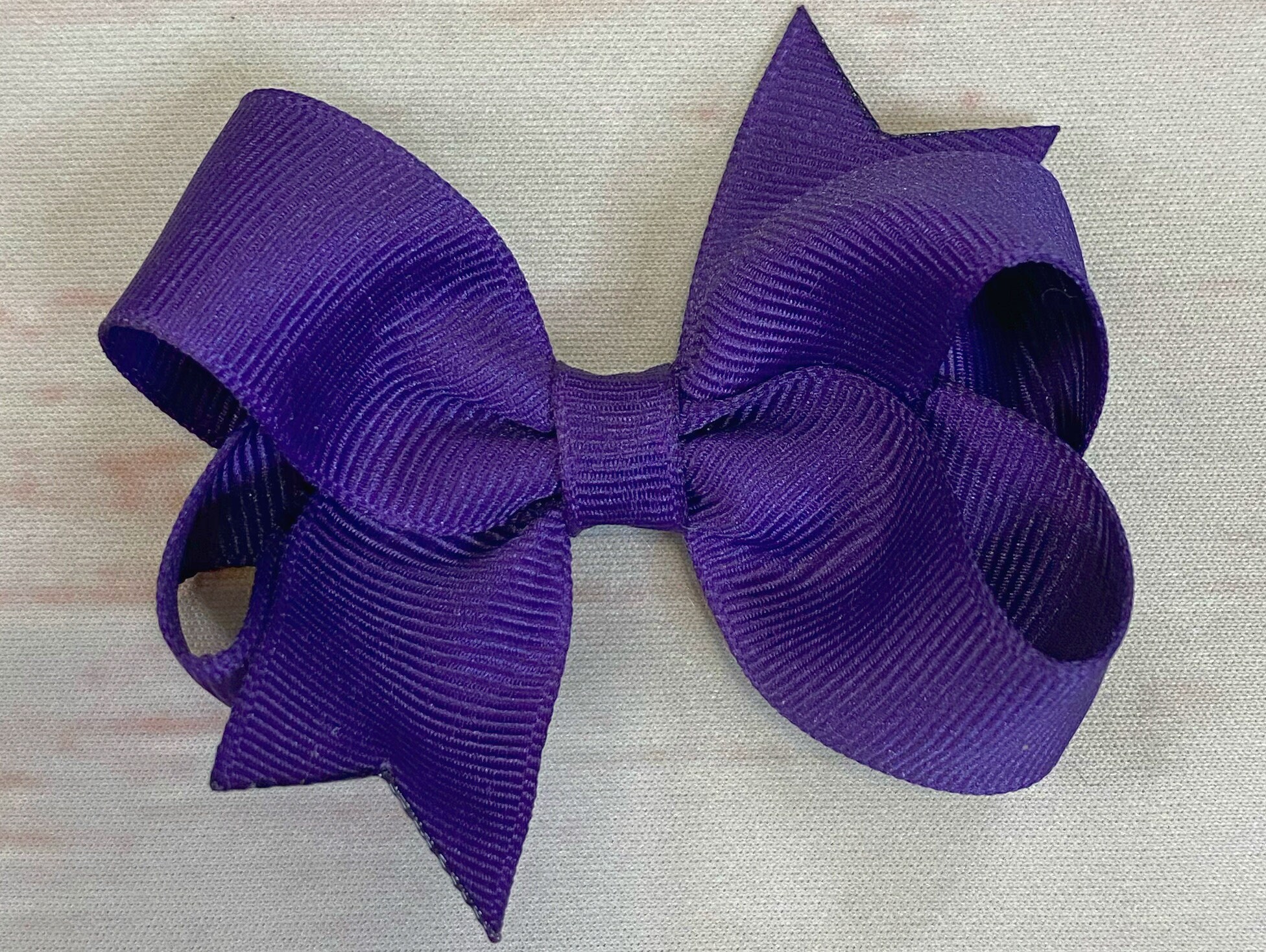 Dark Purple Girls Hair Bow 3 inch hair bow medium hairbow Etsy