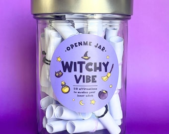Witchy Vibe Affirmationen, tägliche Affirmationskarten, positive Zitate, Empowerment Geschenk Self Care Motivation, Manifestation für Frauen