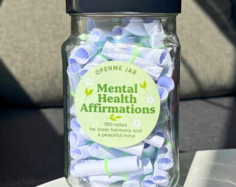 Mental Health Affirmation Jar affirmation cards, empowering quotes motivational gift Daily reminders breakup divorce gift grief support gift