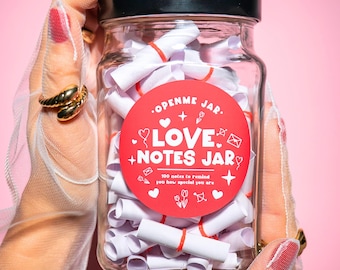Liebesnotizen Glas, Gründe, ich liebe dich Geschenk, Romantische Jahrestag Geschenk für Freund Freundin, Andenken eines Paares Fernbeziehung