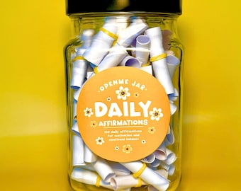 Tägliches Affirmationsglas, positive Affirmationen, Geschenk für persönliches Wachstum, tägliche Erinnerungen, Selbstliebegeschenk, Jubiläumsgeschenk, Geschenk zum Stressabbau