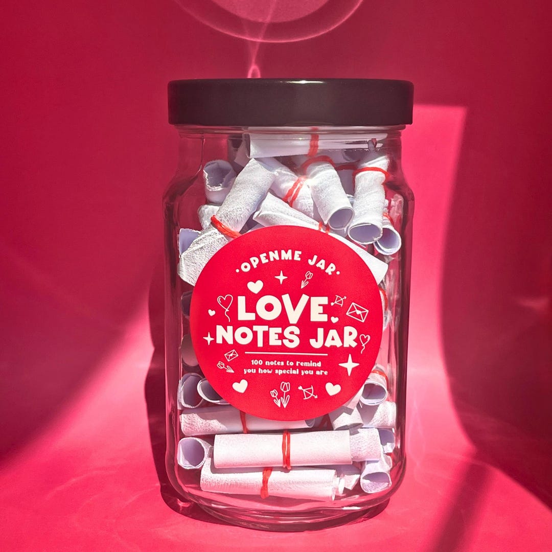 Love Notes Jar, Affirmation Jar, Gift for Him, Gift for Her, Reasons I ...